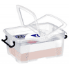 Boîte de rangement transparente 24 litres avec couvercle papillon et poignées CEP