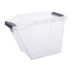 Bac de rangement transparent avec Couvercle Incliné 58 litres Plast team