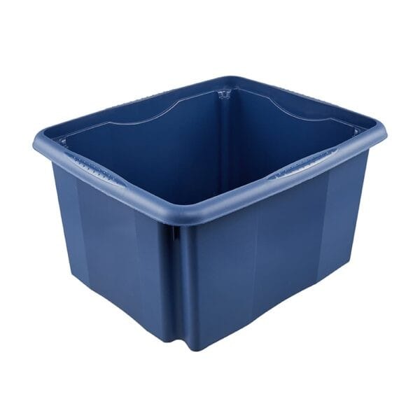 Caisse de rangement bleue en plastique recyclé 24 litres Keeeper