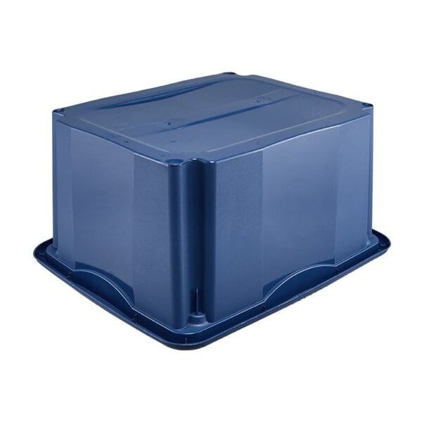 Caisse de rangement bleue en plastique recyclé 24 litres Keeeper