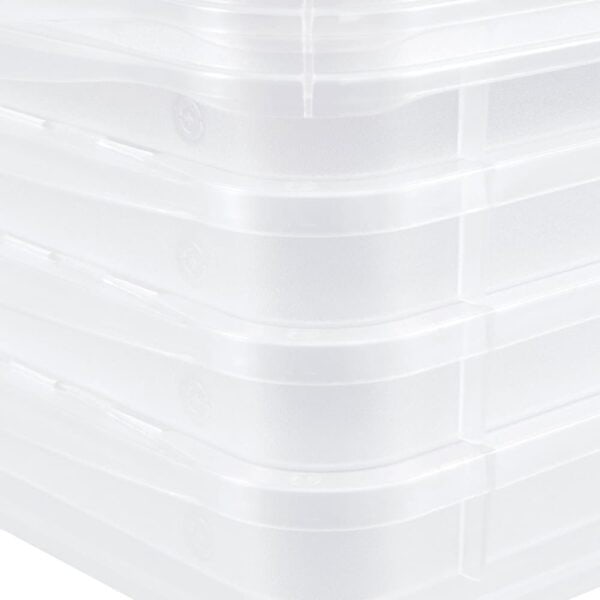 Lot de 4 boîtes de rangement pour Chaussures ou Vêtements 5,6 litres KEEEPER