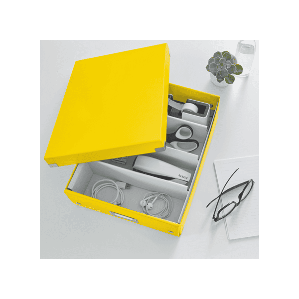 Boîte carton compartimentée multi usages avec couvercle LEITZ