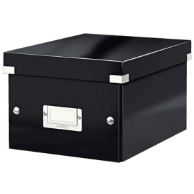 Petite Boîte de rangement en Carton noire pour cd photos