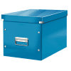 Grand Cube de rangement en Carton avec couvercle bleu
