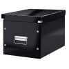 Grand Cube de rangement en Carton avec couvercle noire