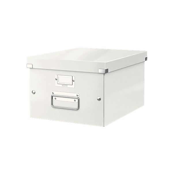 Boîte de rangement en carton Taille Moyenne Blanche