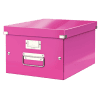 Boîte de rangement en carton Taille Moyenne Rose