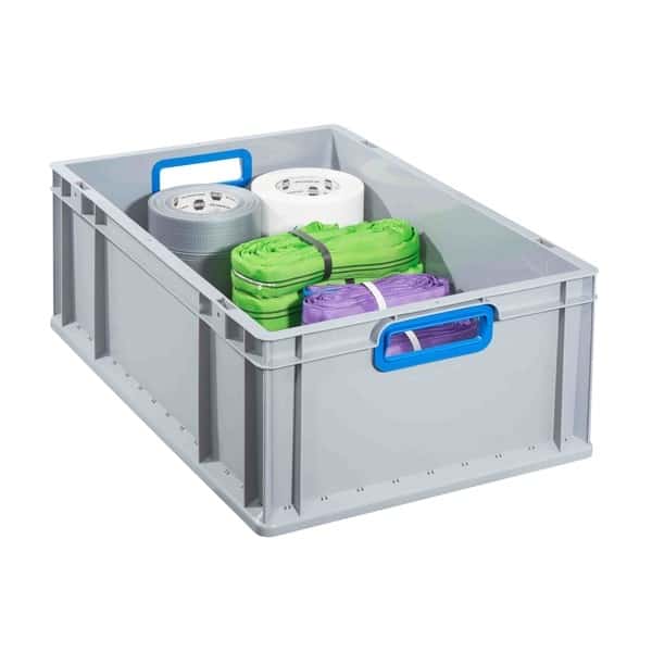 Bac gerbable avec poignées bleues