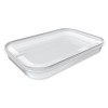 Boîte alimentaire rectangulaire plate&nbsp;1,5 litres