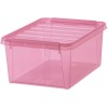 Boîte de rangement Rose transparente 14 litres SMARTSTORE