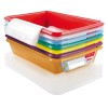 Lot de 7 Bacs plats témoins avec couvercle 8 litres HACCP GILAC