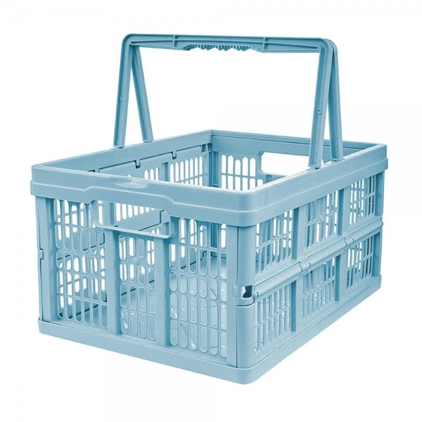 Panier de rangement - Mir - Portable en plastique - Petite maille pliable - 23x9x17cm - Vert