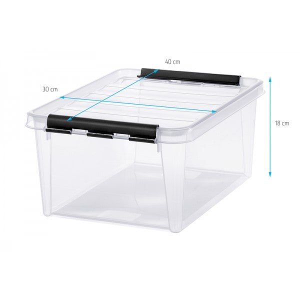 Boîte de rangement Rose transparente 14 litres