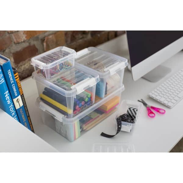 Petite Boîte en plastique plate 1 litre empilable