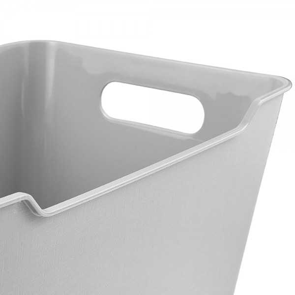 Bac de rangement élégant avec poignées 12 litres