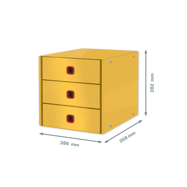 Bloc de classement en Carton robuste avec 3 tiroirs