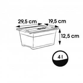 3x boîtes de rangement verticales grises / boîtes de tri avec 16  compartiments 22 cm 