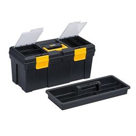 XPOtool Boite à outils Vide 45x26x32cm Plastique 4 Compartiment Casier  Rangement Atelier Marchepied