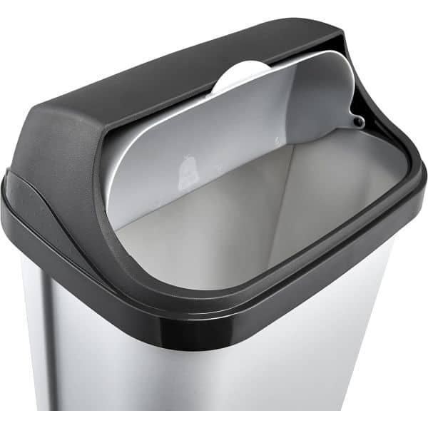 Poubelle plastique à couvercle coulissant 10 litres