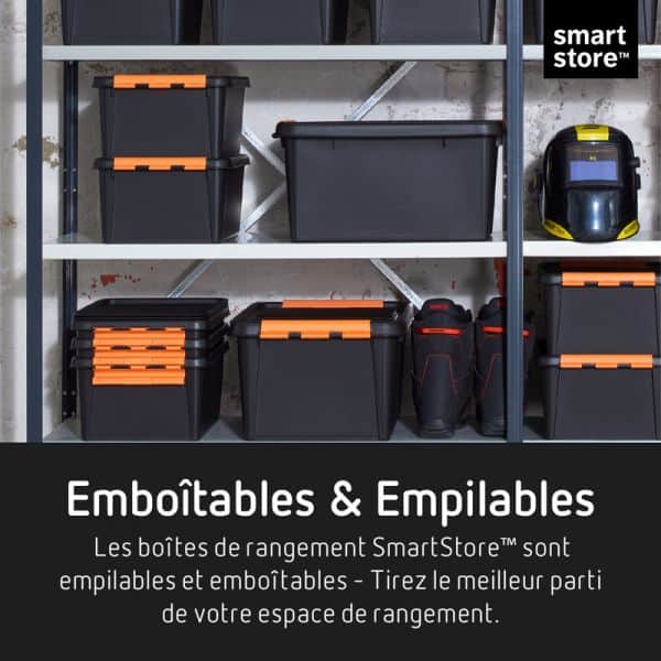 Boîte de rangement Professionnelle empilable et emboitable
