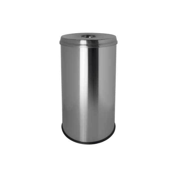 Poubelle à papier professionnelle en inox anti feu 50 litres