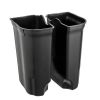 Poubelle à pédale 2 bacs pour tri 2 x 11 litres