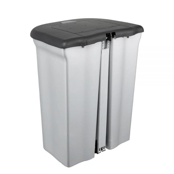 Poubelle à pédale 2 bacs pour tri 2 x 11 litres