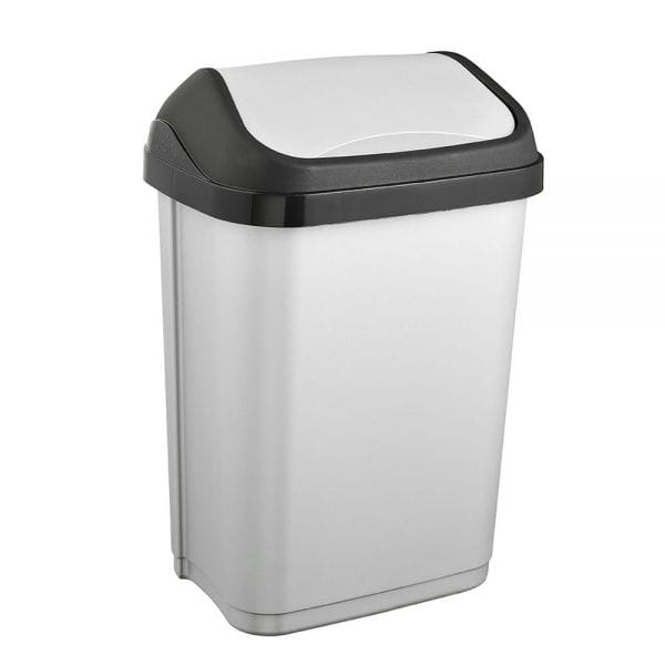 Poubelle plastique à couvercle basculant 10 litres