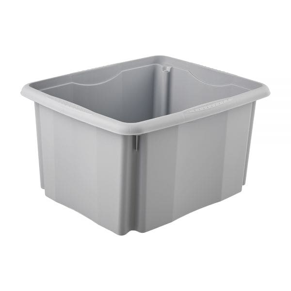 Bac de rangement gris en plastique recyclé 24 litres