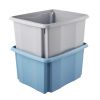 Bac de rangement gris en plastique recyclé 24 litres