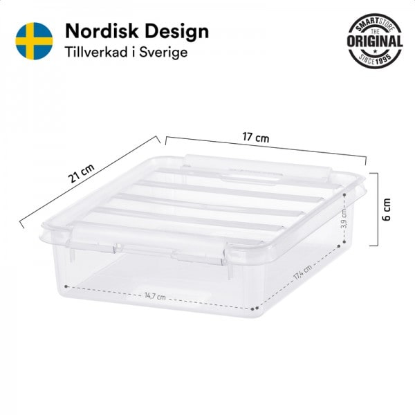 Petite Boîte en plastique plate 1 litre empilable