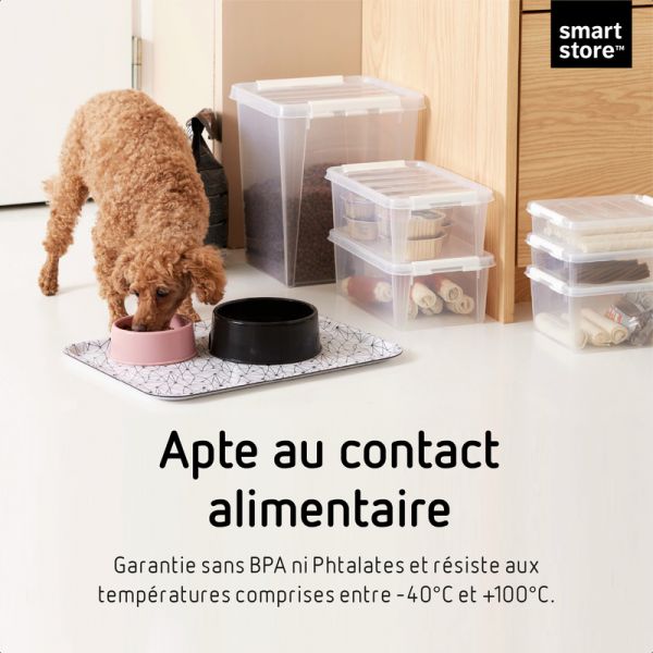 Boîte de rangement haute 25 litres avec couvercle