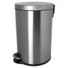 Grande poubelle salle de bain en inox 20 litres