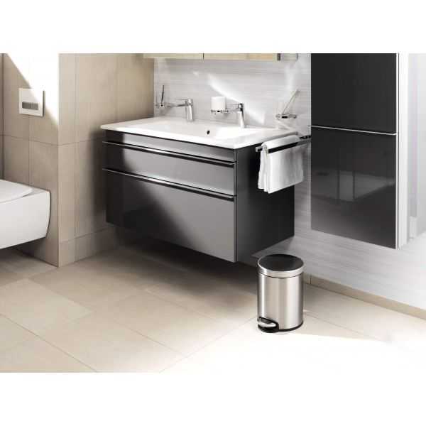 Poubelle ronde à pédale en acier inoxydable 5 litres