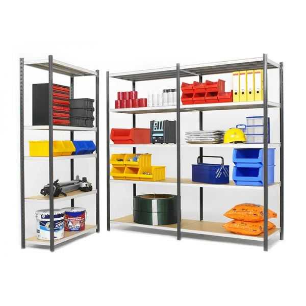 Rayonnage 5 Niveaux Kit Suivant H. 2m, L. 1,25m, P. 800 Epsiline