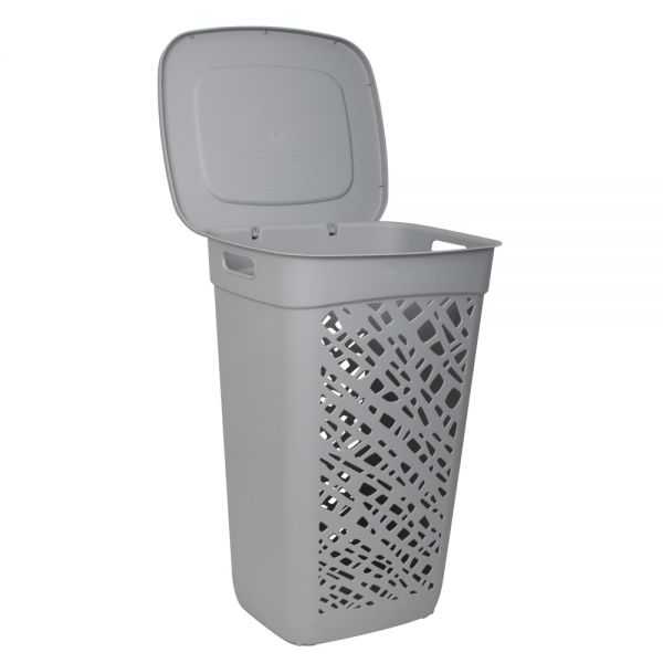 Panier à linge élégant en plastique 60 litres