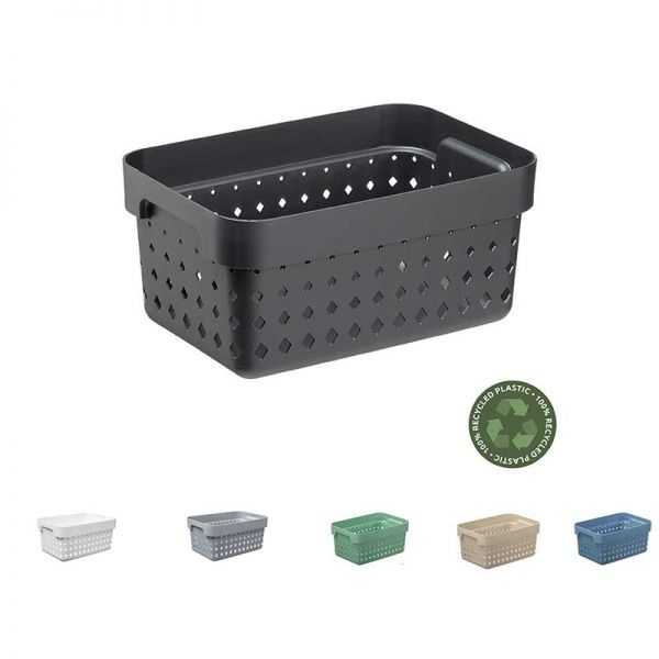 Corbeille Elégante pour Salle de Bain en Plastique Recyclé S