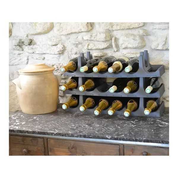 3 Supports Range Bouteilles empilables 18 Bouteilles