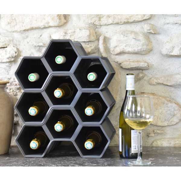 Mini-rangement empilable pour 3 bouteilles 