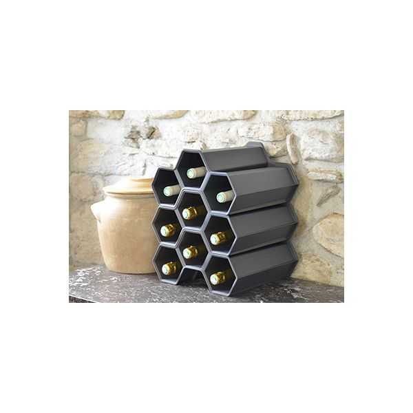 Mini-rangement empilable pour 3 bouteilles 