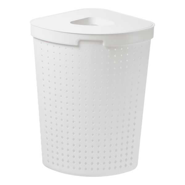 Grand Panier à linge d'angle en plastique 62 litres