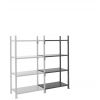 Rayonnage Charges lourdes Kit suivant 4 étagères en tôle 2000x1260x600 mm Fliplus
