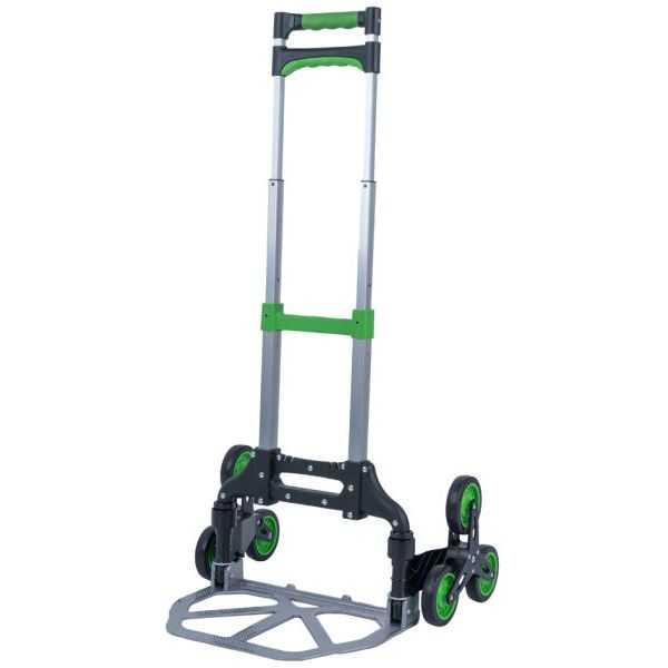 Diable d'escalier en aluminium 2 x 3 roues charge 80 kg