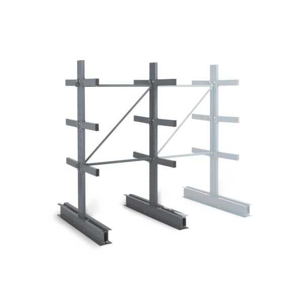 Rayonnage Cantilever léger 8 nvx 2 côtés H. 2m x L.1,5m x P.600
