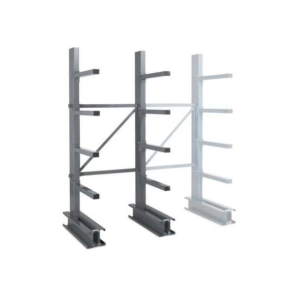 Rayonnage Cantilever Mi-lourd 5 nvx 1 côté H. 2,5m x L.1,5m x P.1000