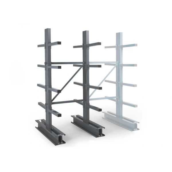 Rayonnage Cantilever Mi-lourd 10 nvx 2 côtés H. 2,5m x L.1,5m x P.1000