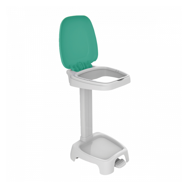 Support sac 120 L + couvercle vert