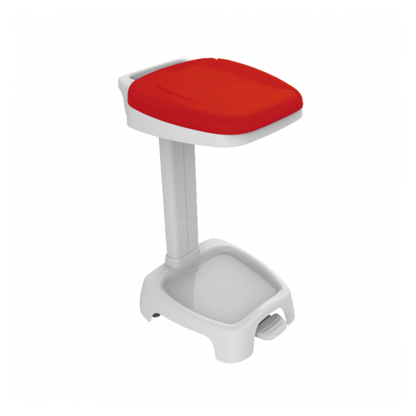 Support sac 120 L + couvercle rouge