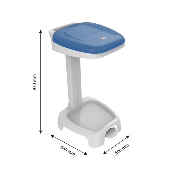 Support sac 120 L + couvercle Gilactiv® bleu