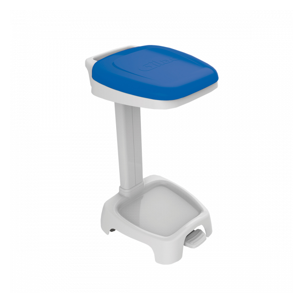 Support sac 120 L + couvercle bleu